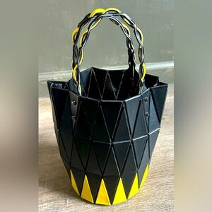 Vegan‎ Quilted Bucket Bag.